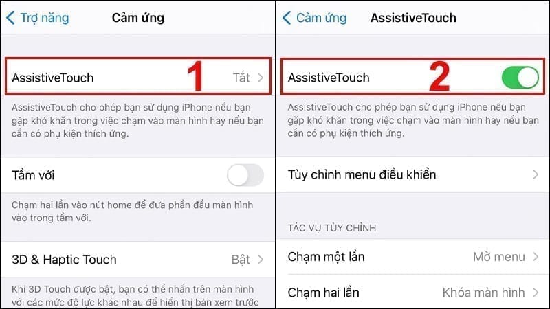Bật nút Home ảo trên iPhone
