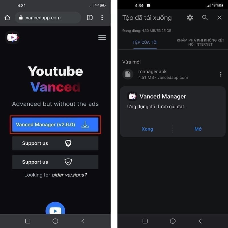 Cách tải YouTube Vanced v16.29.39 mới