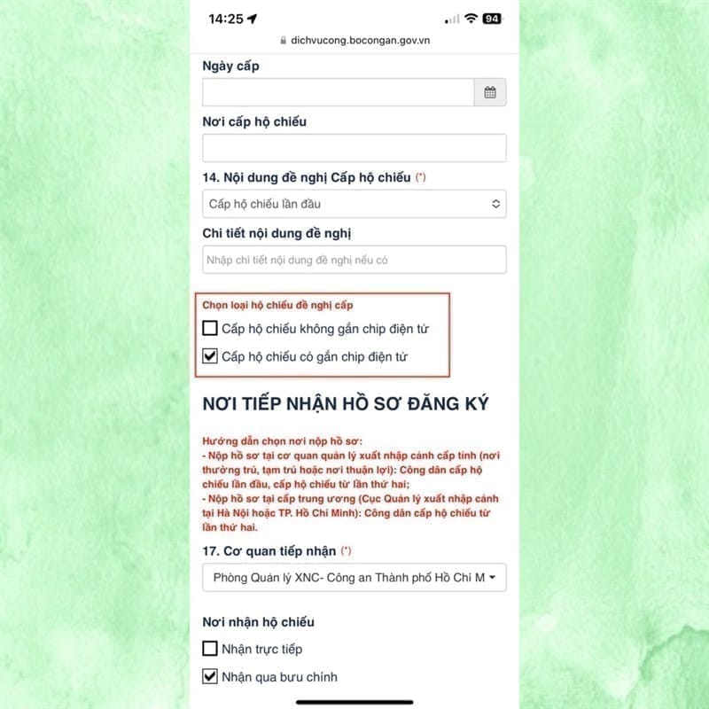 Cách làm hộ chiếu online