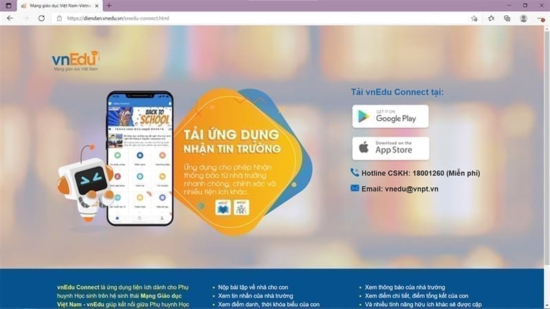 cách sử dụng VnEdu cho học sinh