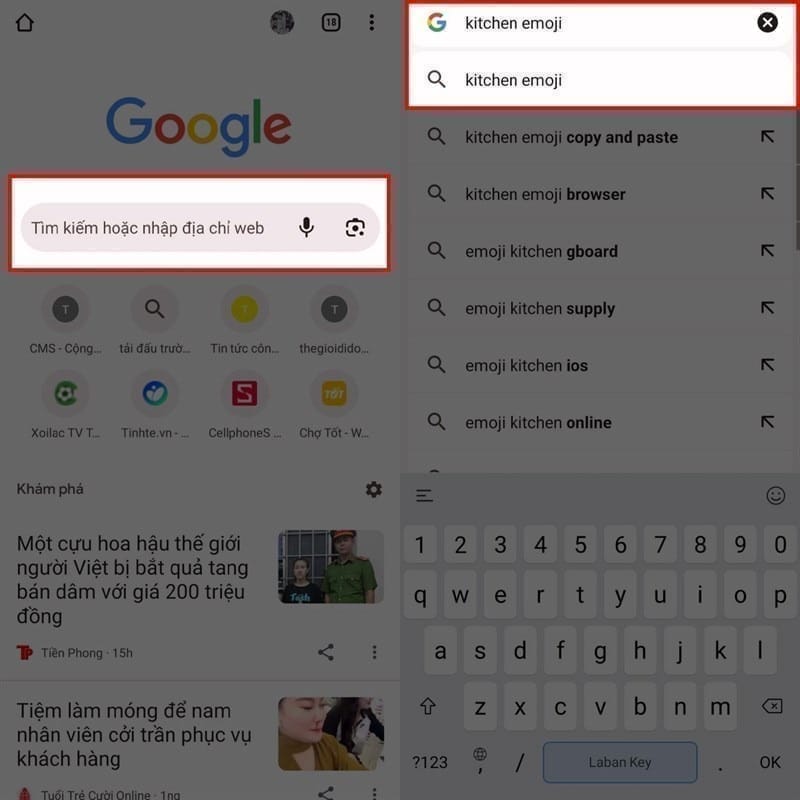 Hướng dẫn cách dùng Kitchen Emoji
