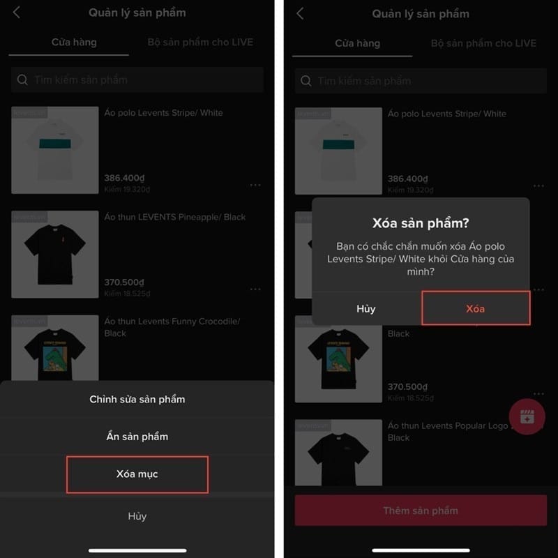 Cách xoá sản phẩm trên TikTok Shop Cách xoá sản phẩm trên TikTok Shop