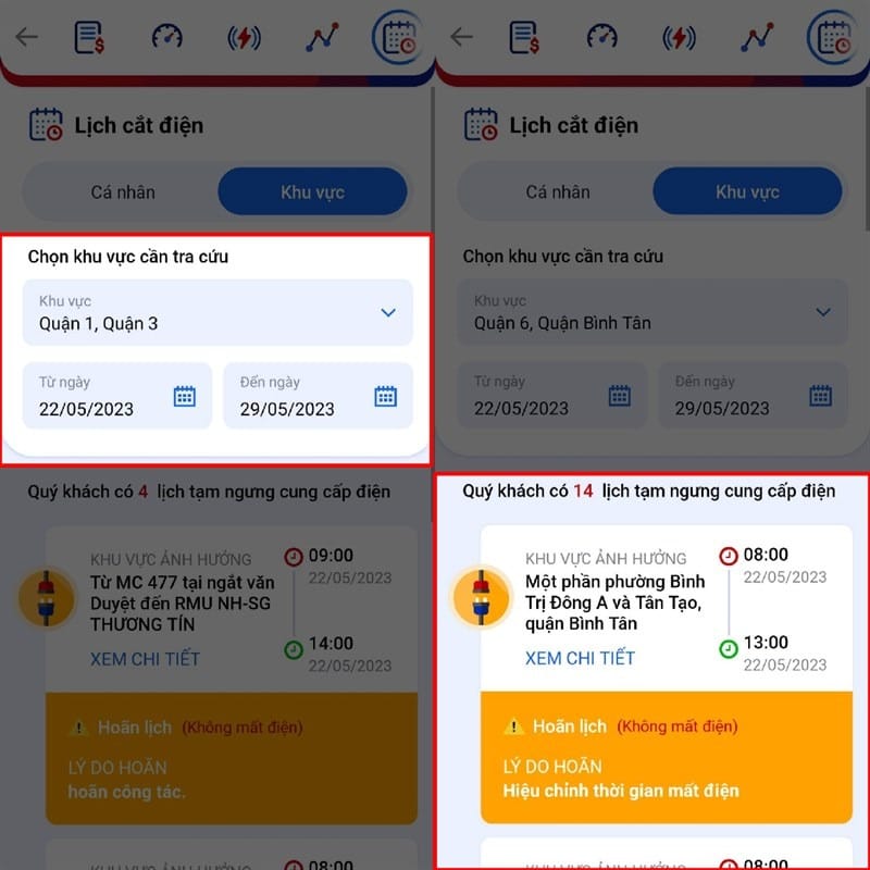 Cách tra cứu lịch cúp điện mỗi ngày trên điện thoại Cách tra cứu lịch cúp điện mỗi ngày trên điện thoại