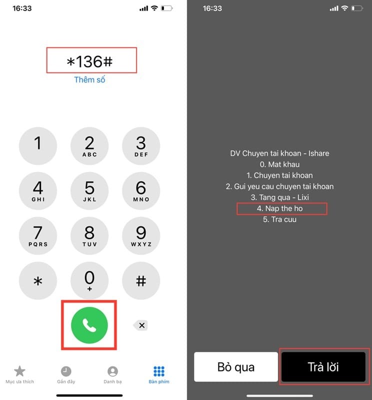 Cách nạp thẻ cho thuê bao khác Cách nạp thẻ cho thuê bao khác