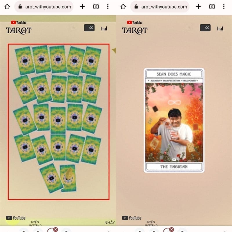 Cách xem bài Tarot trên YouTube