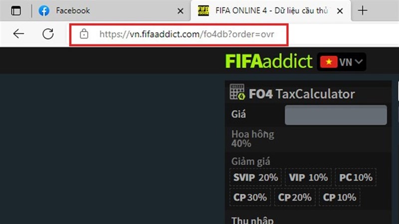 Cách tra cứu dữ liệu cầu thủ trong FIFA Online 4