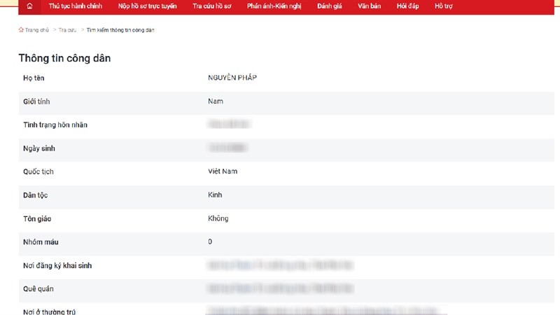 Cách tra cứu thông tin cá nhân trên cơ sở dữ liệu quốc gia bằng CMND/CCCD Cách tra cứu thông tin cá nhân trên cơ sở dữ liệu quốc gia bằng CMND/CCCD