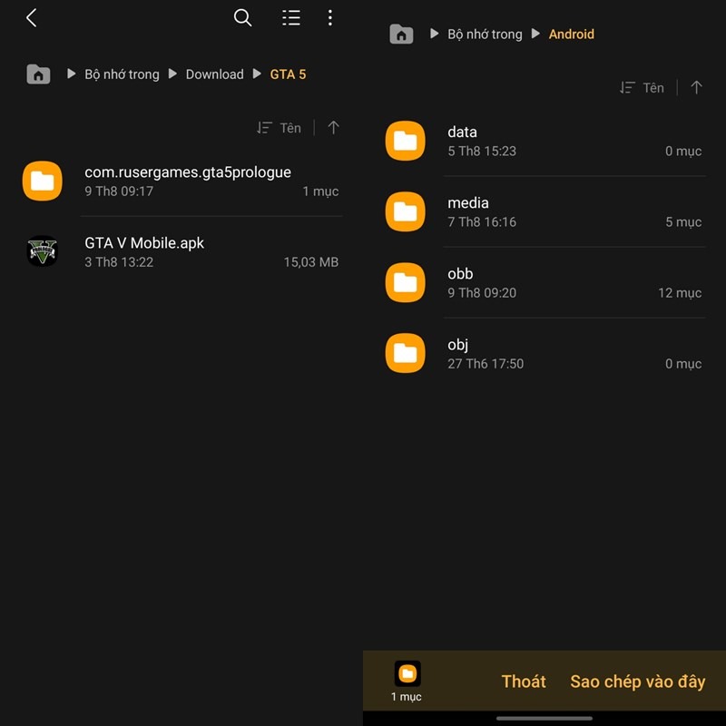 cách cài GTA 5 điện thoại