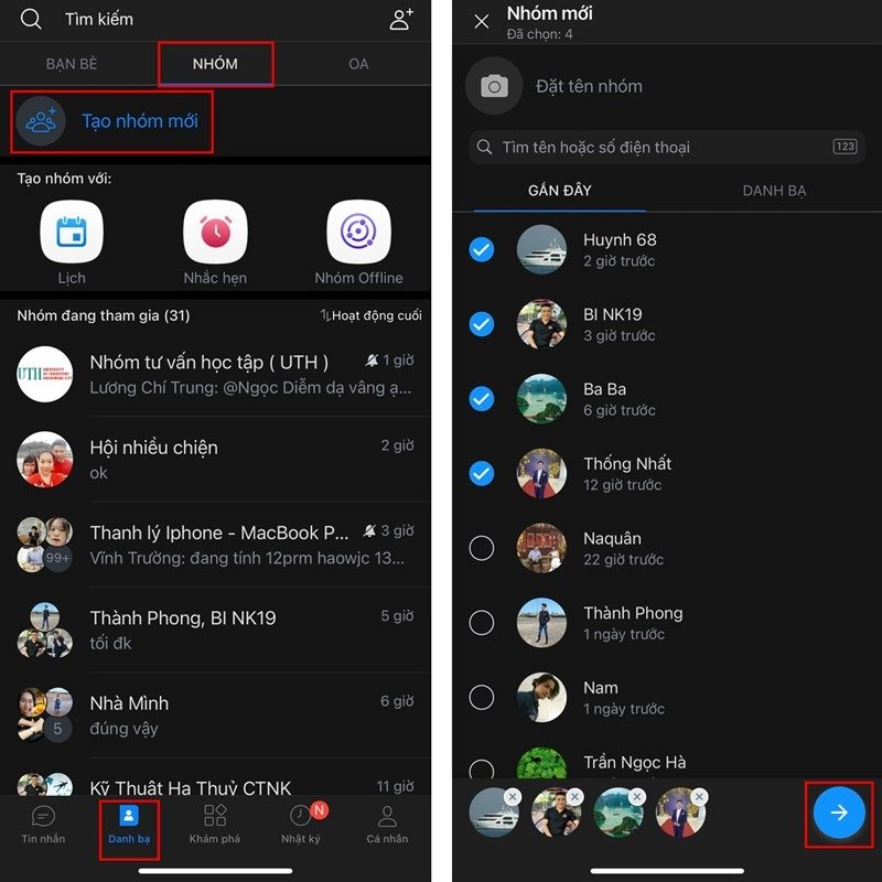 cách tạo nhóm nhanh trên Zalo cách tạo nhóm nhanh trên Zalo