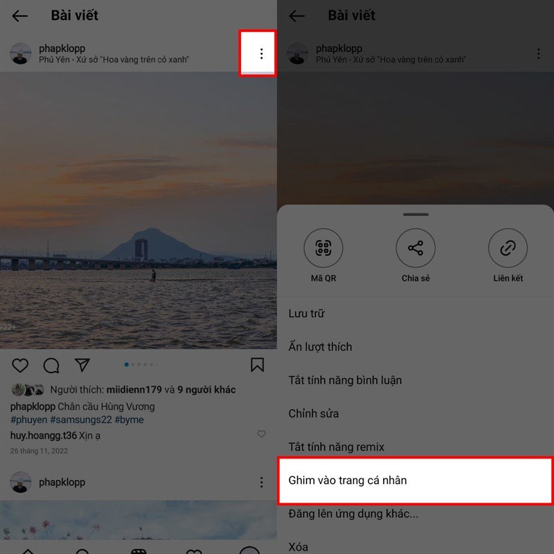 Cách ghim bài viết trên Instagram Cách ghim bài viết trên Instagram