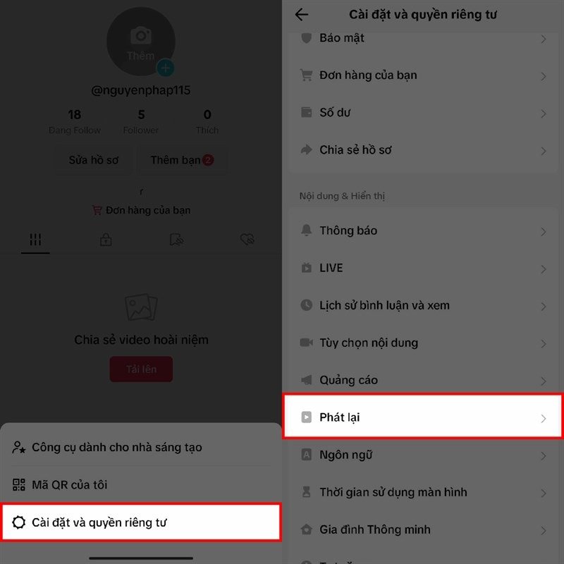 Cách tắt âm thanh khi mới mở trên TikTok