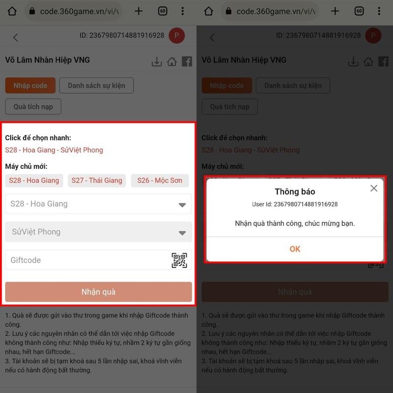 Cách nhận code Võ Lâm Nhàn Hiệp Cách nhận code Võ Lâm Nhàn Hiệp