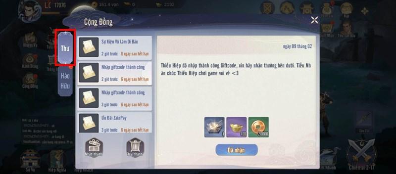 Cách nhận code Võ Lâm Nhàn Hiệp Cách nhận code Võ Lâm Nhàn Hiệp