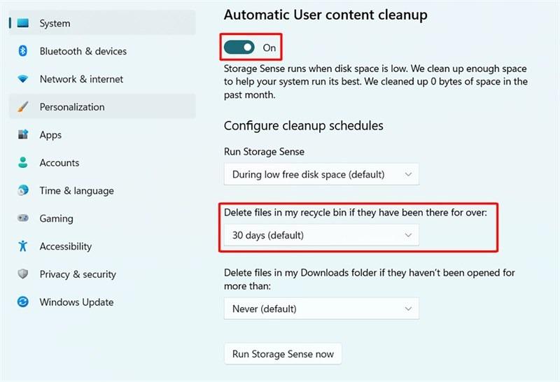3 tuỳ chỉnh Recycle Bin trên Windows 11