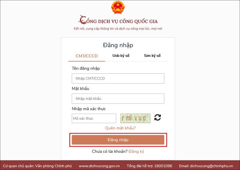 Cách đăng ký tạm trú online