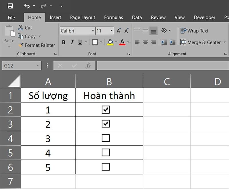 Hướng dẫn cách tạo check list trong Excel Hướng dẫn cách tạo check list trong Excel