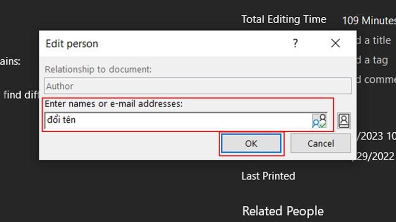 Cách chỉnh sửa tên tác giả trong tài liệu Microsoft Word Cách chỉnh sửa tên tác giả trong tài liệu Microsoft Word