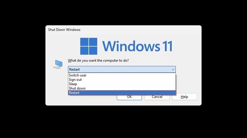 5 cách khởi động lại máy tính Windows