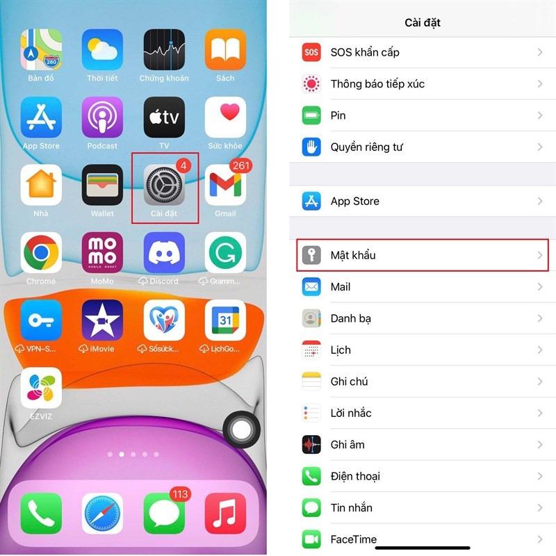 cách xem lại mật khẩu đã đăng nhập trên iPhone Cách xem lại mật khẩu đã đăng nhập trên iPhone